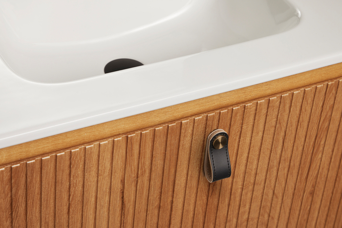 Knopp Läder Svart 2-pack 